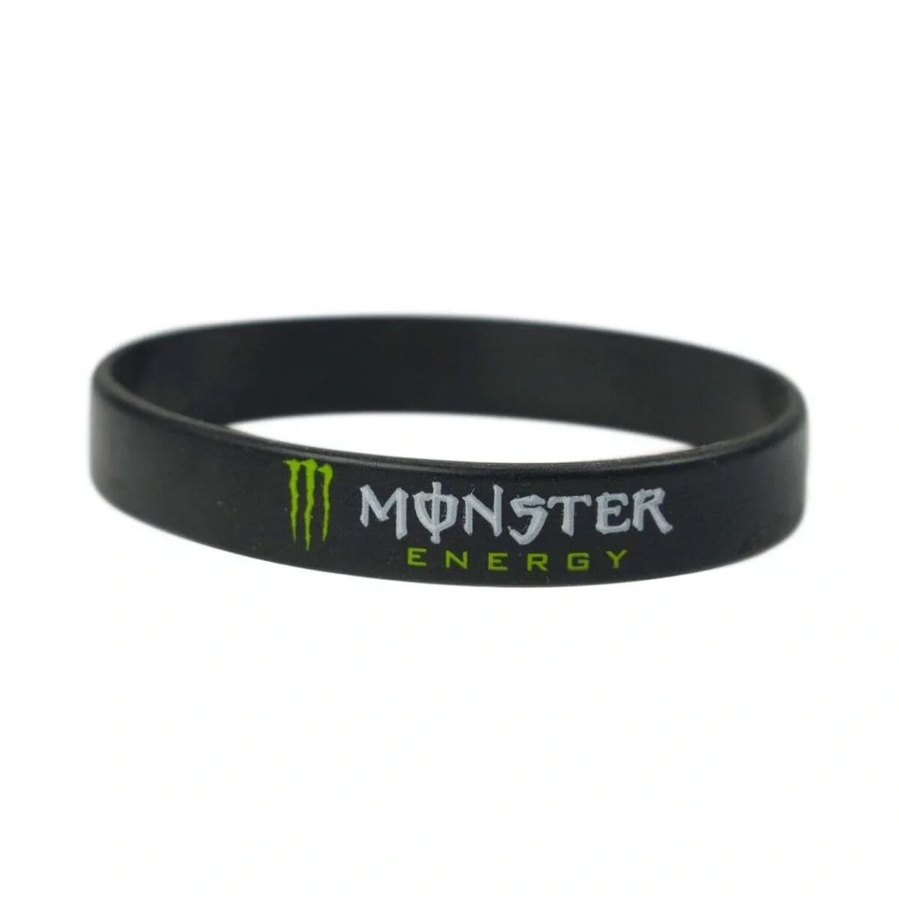 Monster Energy Official Collectible - Wristband Silicone Rubber Band Wrist Black - Picture 1 of 1